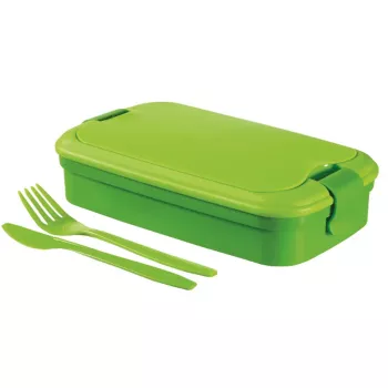 CURVER Lunch&Go Plat rectangulaire avec couverts 1,4L vert
