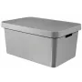 Curver Infinity Recycled boîte de rangement 45L avec couvercle, grise, 56x39x27 cm