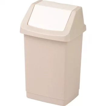 CURVER Click-it poubelle à pédale 9L beige 22,9 x 18,9 x 38,1 cm
