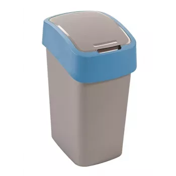 CURVER Flip Bin 9L poubelle argent/bleu