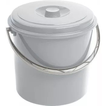 CURVER seau avec couvercle 10L gris