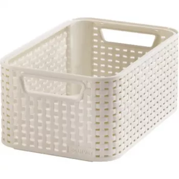 CURVER Style S boîte de rangement 28,5 x 19,4 x 13 cm crème effet rotin