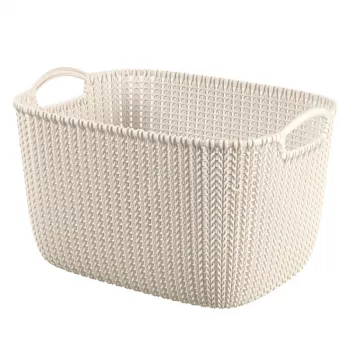 CURVER panier Knit L rectangulaire 19 L 40x30x23 cm blanc