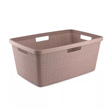 CURVER panier à linge Jute 46L 59x39x26cm rose