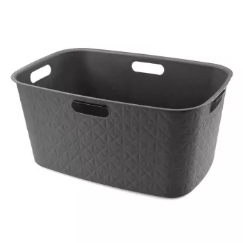 CURVER Softex 45L panier à linge 57x37x27cm gris foncé