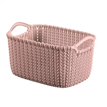 CURVER panier de rangement rectangulaire Knit XS 3 L 25x18x14 cm rose