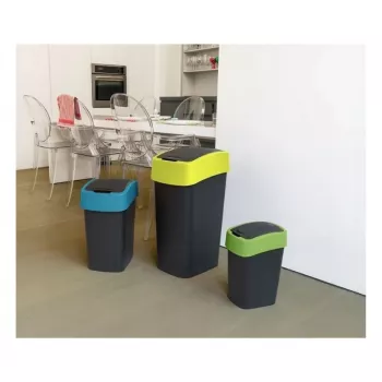 CURVER Flip Bin 45L poubelle Noir/Jaune