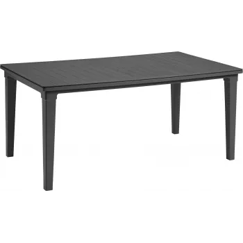 Keter Corfu Fiesta 6-Seater Garden Lounge Set with Dining Table, Graphite Grey