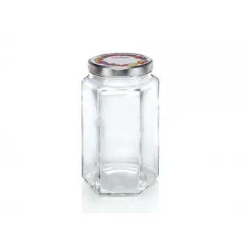 LEIFHEIT bocal en verre hexagonal 1700 ml