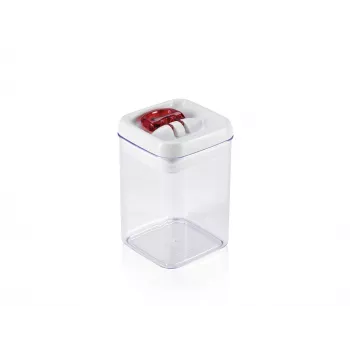 LEIFHEIT Fresh&Easy boîte de conservation 800ml, hermétique, empilable, sans BPA, transparente avec couvercle blanc/vert