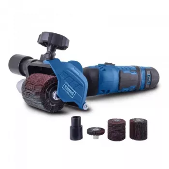 Ponceuse à satiner et à brosser Scheppach MRS500 pour bois et métal, 500 W, 700-3000 tr/min, 120 mm