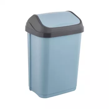 KEEEPER poubelle avec couvercle pivotant 25L Swantje 33,5x25,5x53,5cm bleu