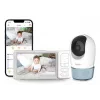 Babyphone vidéo Wi-Fi et FHSS Chillax DM568 avec écran 5 inch, caméra orientable, vision nocturne, interphone, capteur de température, berceuses et application Hubble