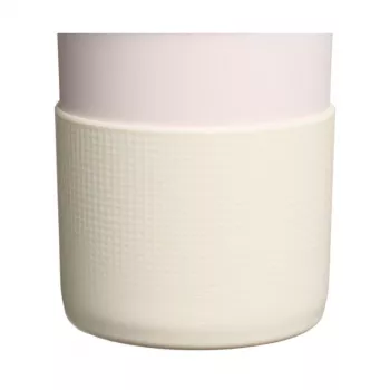 Ensemble protège-fond et chapeau de paille The Quencher Boot + Straw Topper STANLEY, accessoires protecteurs en silicone pour tumbler 1,18L, Light Cream