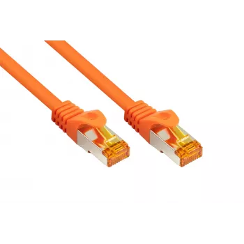 Câble patch RJ45 Kabelmeister Cat.7 S/FTP 10m orange sans halogène TPE