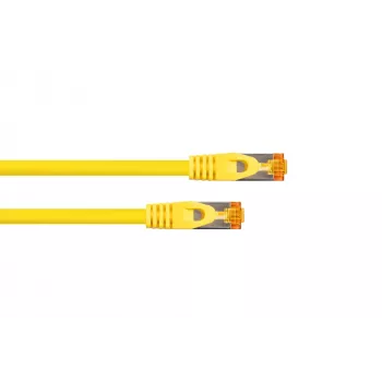 KABELMEISTER Câble patch RJ45 Cat.7 câble brut, gaine TPE très flexible, sans halogène, jaune, 7,5m