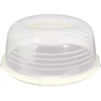 CURVER Boîte de transport ronde pour gâteau Ø34,7x15,6 cm crème