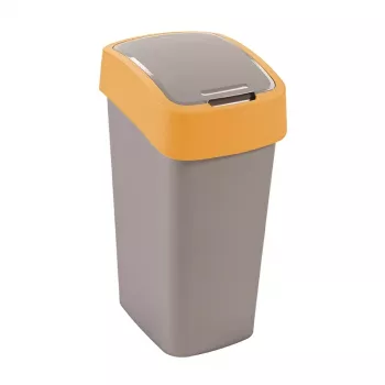 CURVER Flip Bin poubelle 45L argent/jaune