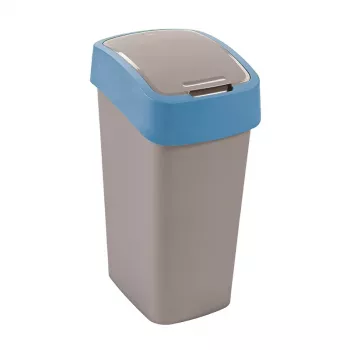 CURVER Flip Bin Poubelle 45L argent/bleu