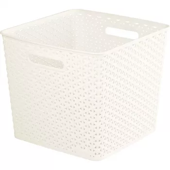 Panier de rangement carré My Style 25L CURVER crème