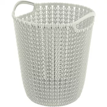 Corbeille à papier Knit 7L CURVER blanche 23x24x27cm