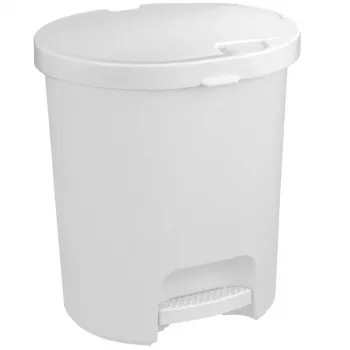 Poubelle à pédale CURVER Deco Bin 25L 36x41cm blanche