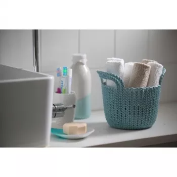 Panier Knit XS rond 3L CURVER blanc 23x19x19cm