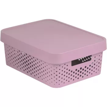 Boîte de rangement Curver Infinity Recycled 11 L, 36 x 27 x 14 cm, rose
