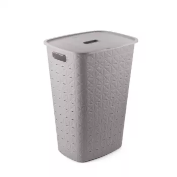 Curver Softex Boîte à linge 56L Gris-brun