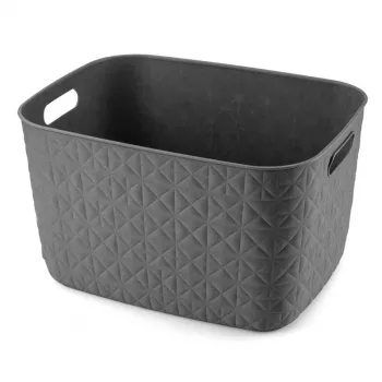 Panier de rangement CURVER Softex L 19L, gris foncé, 37,9 x 29,2 x 22,1 cm