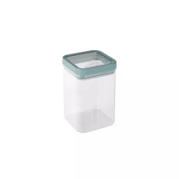 CURVER Kara Boîte de conservation hermétique 1,2L pour aliments secs, corps transparent avec couvercle bleu pétrole, sans BPA, empilable, lavable au lave-vaisselle
