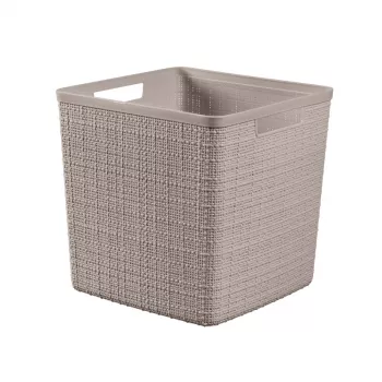 Panier CURVER Jute carré 17 L 28x28x27 cm beige