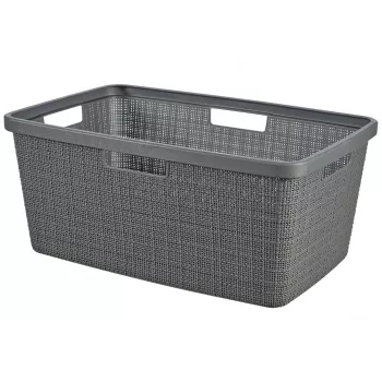 CURVER panier à linge Jute 46L 59x39x26cm gris foncé