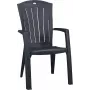 KETER Santorini Stackable Aluminium Garden Chair Grey Textilene UV-Resistant Weatherproof 110 kg