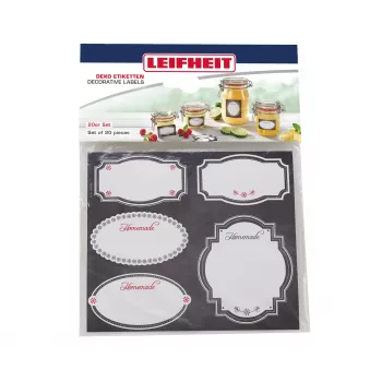Ensemble d'autocollants de décoration pour verres LEIFHEIT, noir et blanc