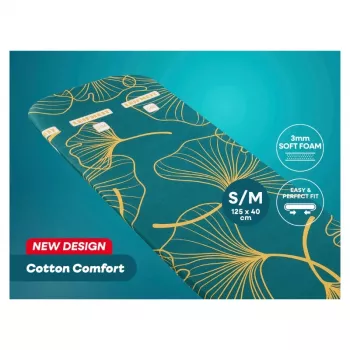 LEIFHEIT Cotton Comfort housse de table à repasser S/M 125x40 cm bleu/blanc rayé