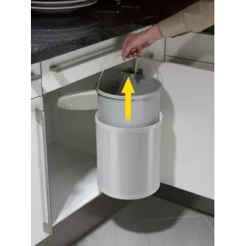 HAILO Recessed Waste Bin Compact-Box M 15L White