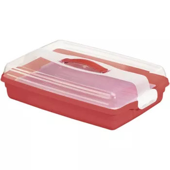 CURVER boîte de transport pour gâteaux rectangulaire 45x29,5x11,1 cm rouge