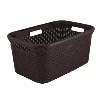 Panier à linge CURVER Style 45L 59,2 x 38 x 27 cm brun foncé