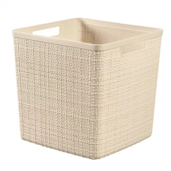 CURVER panier Jute carré 17L 28x28x27 cm crème