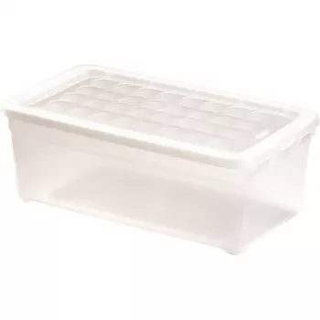 Boîte de rangement transparente Curver Textile Box 5,7 L avec couvercle, 34,3 x 19,5 x 12,5 cm
