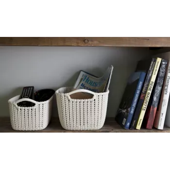 Curver Knit XS panier de rangement rectangulaire 3L blanc 25x18x14 cm