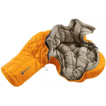 DEUTER Astro Pro 600 -12°C/10°F Magma-Titanium sac de couchage en duvet avec fermeture éclair à gauche