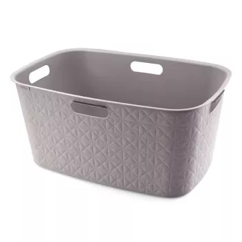 CURVER Softex panier à linge 45L, gris-brun, 57x37x27cm