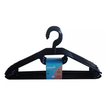 Cintres en plastique KEEEPER Arvid, lot de 10, 40 x 22 x 6,2 cm, noir