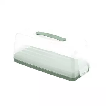 Boîte de transport rectangulaire pour gâteau CURVER Smart To Go 35,5 x 15 x 14,2 cm vert
