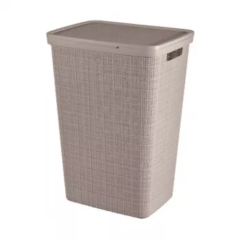 CURVER bac à linge Jute 58L 43x34x60cm beige