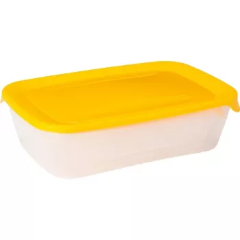 CURVER Fresh & Go Lot de 3 boîtes de conservation rectangulaires 2L + 1L + 0,5L jaune