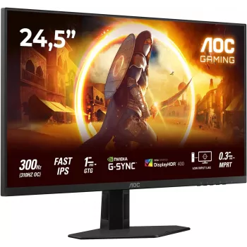 AOC 25G4SRE 24,5 pouces Full HD IPS Gaming Monitor, 180Hz, 0,5ms, DisplayHDR 400, FreeSync Premium, moniteur réglable en hauteur AOC 25G4SRE (reconditionné)