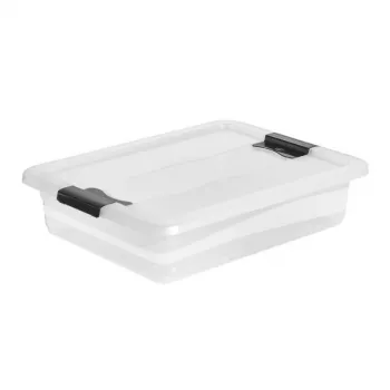 Boîte avec couvercle keeeper Crystalbox Cornelia 7 L, 39,5 x 29,5 x 9,5 cm, transparente